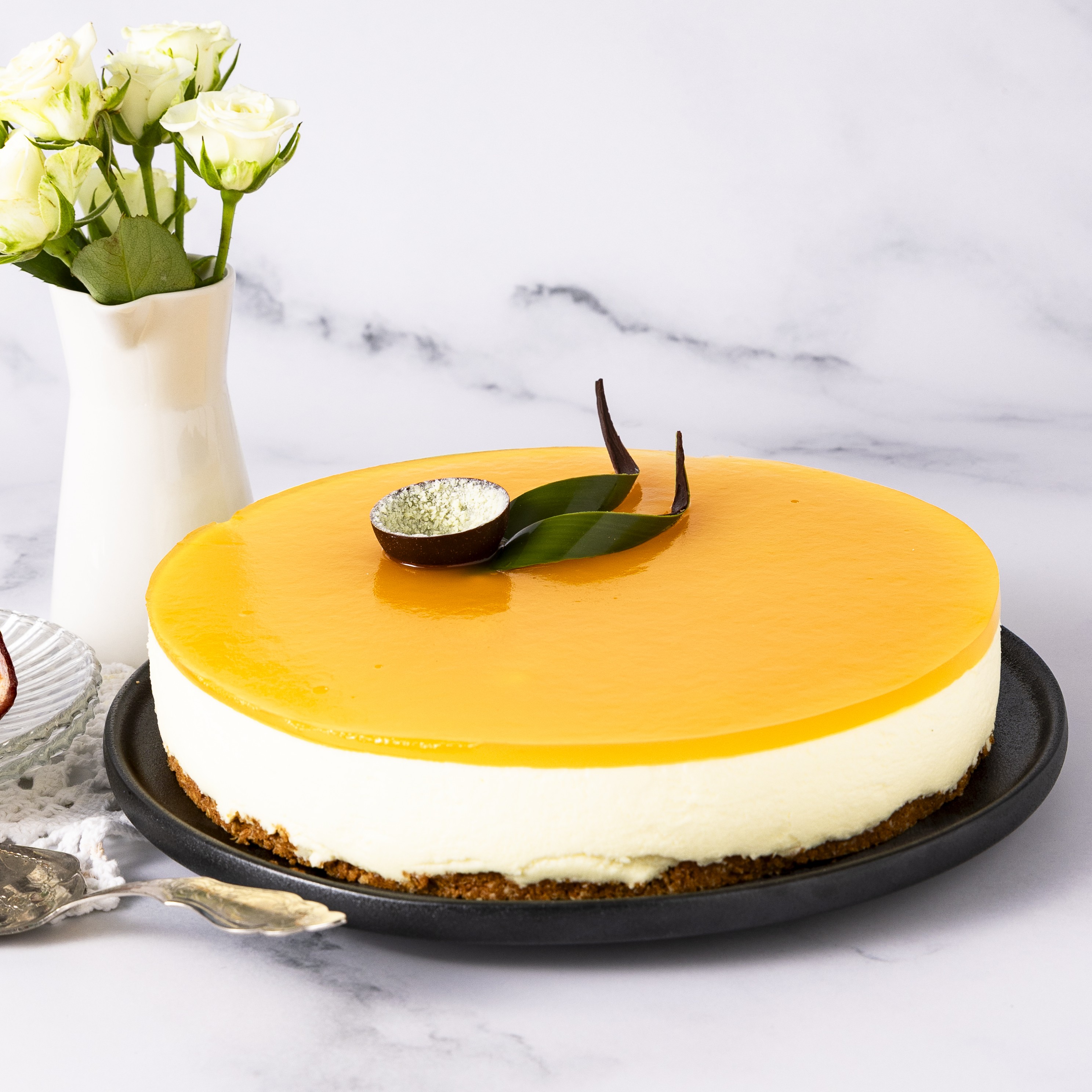 Ostekake med pasjonsfrukt